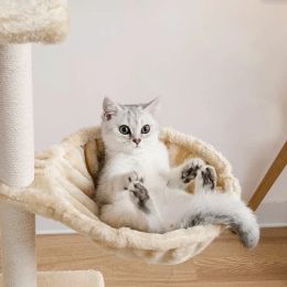 Houses Cat Climbing Frame Replacement Hammock Warm Cozy Plush Kitten Basket Nest Cat Climbing Frame Accessories Cat Frame Soft Nest