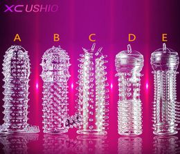 1PC New Time Delay Crystal Penis Rings Reusable Penis Sleeves Penis Extender Cock Rings Adult Sex Toys For Men 5 Types 07018513512