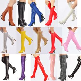 Boots 18 Colours 1/6 Scale Female Long Boots 2b Sister Overknee Hollow Shoes with High Heels for 12 Inches DIY Action Figure Dolls