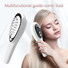 Multi-functional Electric Wireless Negative Ion Massage Comb Hair Growth Vibration Massager Anti Hair Loss Head Care Brush 240422