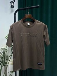 T-Shirts New Super Summer Loose casual steel print eternal brand comfortable mens and womens T-shirts mens solid short sleeved top J240506