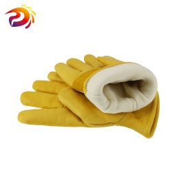 Gloves Winter Work Gloves Cowhide Leather Thermal Motorcycle Glove Cold Weather Cotton Lining freezer Working Glove