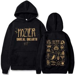 Men's Hoodies Sweatshirts Hozier Unreal Unearth Tour Hoodie Womens Pullover Retro Unreal Unearth Unisex Sweatshirt Hoodie Q240506