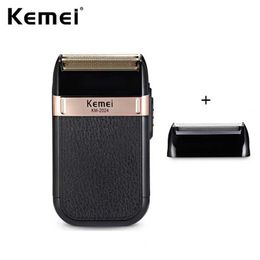 Electric Shavers Kemei Electric Razor for Men Electric Shaver Twin Blade Reciprocating USB Rechargeable Shaving Machine Washable Beard Trimmer Y240503