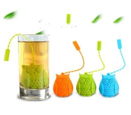 Silicone Owl Tea Strainer Cute Tea Bags Food Grade Creative looseleaf Tea Infuser Philtre Diffuser Fun Accessories9417951