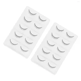 False Eyelashes 10 Pairs Fake Lashes Natural Soft Thick Adhesives Fashion Makeup Accessory Supply