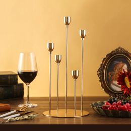 Holders Gold Taper Candle Holders, Metal Candelabra, Centerpieces, Candlestick for Christmas, Home, Wedding, Table Decoration