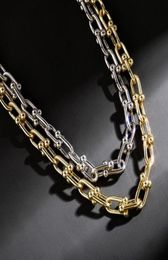 New Fashion 68mm 18inch Gold Silver ColorsLink Chain Necklaces for Men Women Nice Gift73143261337078