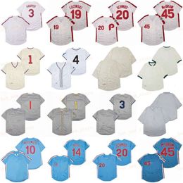 Retired 1 Richie Ashburn Baseball Jerseys 3 Harper 4 Dykstra 10 Darren Daulton 14 Pete Rose 19 Greg Luzinski 20 Mike Schmidt 45 Tug McGraw Vintage Retro