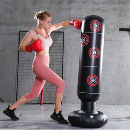 Boxing Punching Bag Boxing Muay Thai Inflatable Tumbler Decompression Punching Sandbag for Kid Adult Force Core Training Tool 260w