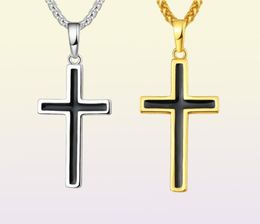 NAKE Cross Pendant & Necklace For Men/Women Gold Colour Chain Religious Jewellery Christmas Gifts8750234