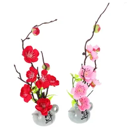 Decorative Flowers 2pcs Simulated Sashimi Platter Decorateationsationsation Plum Blossom Dish For Japanese Restaurant