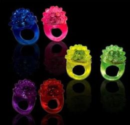 Flashing Bubble Ring Rave Party Blinking Soft Jelly Glow SellingCool Led Light Up7126665