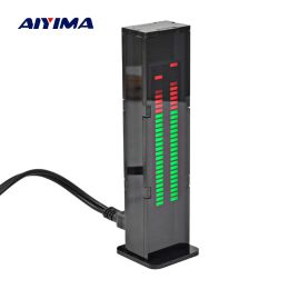 Amplifier AIYIMA AS30 LED Music Audio Spectrum indicator Amplifier Board SCM Stereo Level indicator VU Metre Speed Adjustable With Case