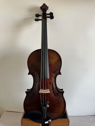 Master 4/4 violin solid flamed maple back spruce top hand carved K3761