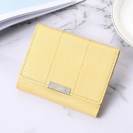 Wallets Women PU Leather Purse Mini Hasp 3 Fold Solid Multi-Cards Holder Fashion Coin Short Slim Small Wallet