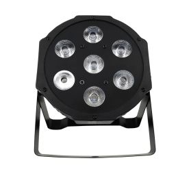 SHEHDS 7x12W RGBW 4in1 LED Par Light - DMX512 Compatible Stage Wash Lighting for DJ, Disco and Party LL