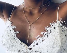 Trendy Jewellery Bead Chains Choker Layered Necklaces Long Metal Pendant Fashion Multi Layer Tassel Necklace for Women Jewellery New P8642157