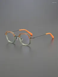 Sunglasses Frames Niche Personality Ultra Light Titanium Glasses Frame Male Big Face Designer Literary Square Optical Prescription
