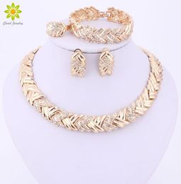 2021 Fashion Dubai Gold Colour Jewellery Sets Costume Big Design Gold Colour Nigerian Wedding African Beads Jewellery Sets6314670