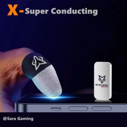 Mice Sarafox V8 Bicolor Game Beehive5 Sleepproof Sweatproof Professional Touch Screen Thumbs Finger Sleeve for shooting Game
