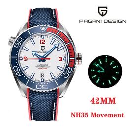 PAGANI DESIGN Classic Luxury Men Automatic Watch Sapphire Glass Mechanical Wristwatch Stainless Steel 100M Waterproof Watches 240426