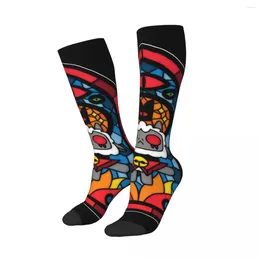 Men's Socks Stained Glass Cult Of The Lamb Goat Game Hiking 3D Print Boy Girls Mid-calf In Tube