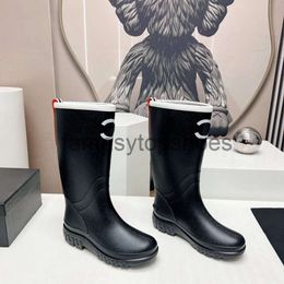 Channeles Rainboots Knee Quality High High Boots Designer Boot Fashion Women Winter Sexy Warm Shoes Asfccxfghfgh