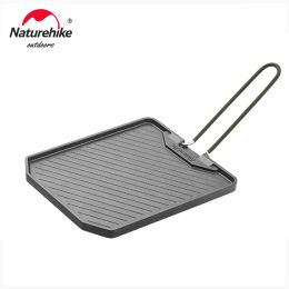 Grills Naturehike Camping Griddle Plate Grill Pan BBQ Griddle Outdoor Griddle Grill Travel Camping Frying Pan Barbecue Accessories