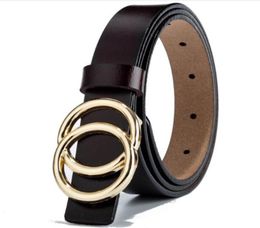 FashionLady leather double loop needle buckle belt female antique belt fashion casual pure cowhide jeans belt1421764