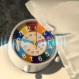 Desk Table Clocks Alarm Clock For Students Childrens Bedroom Study Room Early Childhood Education Kids Desk Table Simple Puzzle Creative Clocks