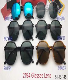2194 New High Quality Sunglasses Mens Designer John Black Frames Glasses Ladys Fashion Square Dark Grey Glass Lens Eyewear 51mm4682022