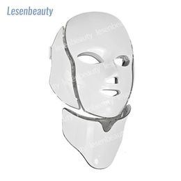 lesenbeauty Skin Care Machine 7 Colour Led Mask Beauty Facial Red Light Therapy Masks For And Neck Rejuvenatio 240430