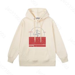ISLAND New Men Couple Hoodie Sweatshirts STONE Fashion Compass Letter logo print pattern loose Oversized Cotton Casual hip-hop Hoodies Pullover Men Clothing 05
