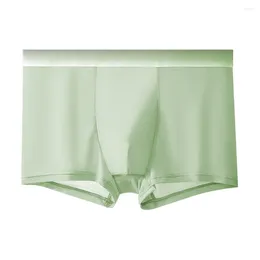 Underpants 1pc Men's Underwear Middle Waist Bulge Pouch Panties Home Shorts Boxers Briefs Lingerie Male Trunks