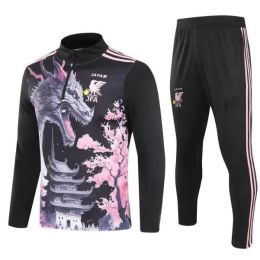 2024 2025 Japan Football training suit Long sleeve trousers half zip football jogging tracksuit High quality team equipment men+kids training suit