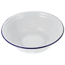 Dinnerware Sets Salad Enamel Pasta Bowls Retro Basin Classic Enamelware Enameled Soup White Decorative Kitchenware