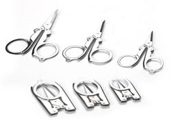 Home Portable Folding Stainless Steel Scissors Mini Folding Scissor Travel Trip Tool Silver7775412