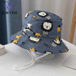 Caps Hats Childrens Panama Hat Cartoon Lion Baby Bucket Hat Summer Outdoor Boys and Girls Fisherman Sun Hat UV Resistant Childrens Fisherman Beach Hat WX