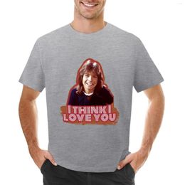 Men's Polos I Think Love You T-shirt Tops Cute Clothes Plus Size Aesthetic Clothing For Men