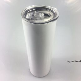 20OZ Sublimation Stainless Steel Skinny Tumblers DIY Tall Skinny Cups Vacuum Insulated Car Tumblers Coffee Mug Water Bottle wIth L9263024