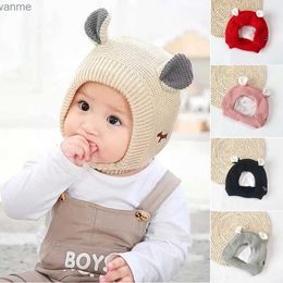 Caps Hats Baby Hat 1-4 Year Old Boys and Girls Cute Ear Hat Winter Warm Thick Hat Childrens Ear Hat WX