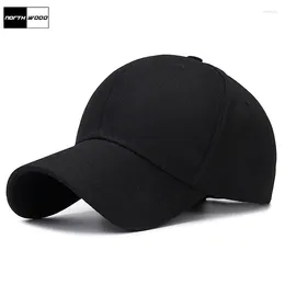 Ball Caps NORTHWOOD Brand Solid Casual Kpop Baseball Cap For Men Women't Dad Hat Cotton Classic Snapback Hip Hop Sun Bone Trucker