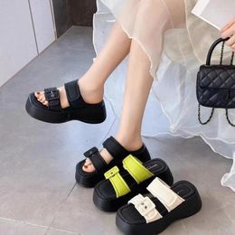 Slippers Wedge Fashion Women Shoes Summer Black Platform Beach For Classic Non-Slip Slip-On Ladies Sandals