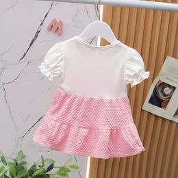 Girl's Dresses Baby Girl Clothes Pink Princess Costume Puff Sleeve Cotton Children Clothing Toddler Outfit Birthday Dress Kid A-Line Suit