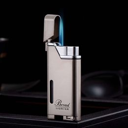 Bd-428 Metal Lighter Visible Gas Unfilled Window Classic Butane Lighter For Smoking