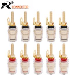 Controls 10pcs/lot Brass 4mm Speaker Amplifier Terminal Binding Post Banana Plug Jack Socket Connector Long Thread Adapter Red/black