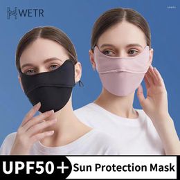 Scarves Summer Anti-UV Quick-drying Face Cover Silk Sunscreen Mask Women Scarf Breathable Lady Protection Hanging Ear Headband