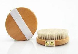 Natural Horsehair Exfoliation Bath Brush without Handle Dry Skin Bath Shower Brushes SPA Massage Wooden Shower Brushes2425790