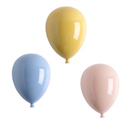 Miniatures Ceramic Balloon Wall Hanging Decoration Wall Mounted Art Kids Room Decoration Home Decor Goodies Decorative Sculptures For Home
